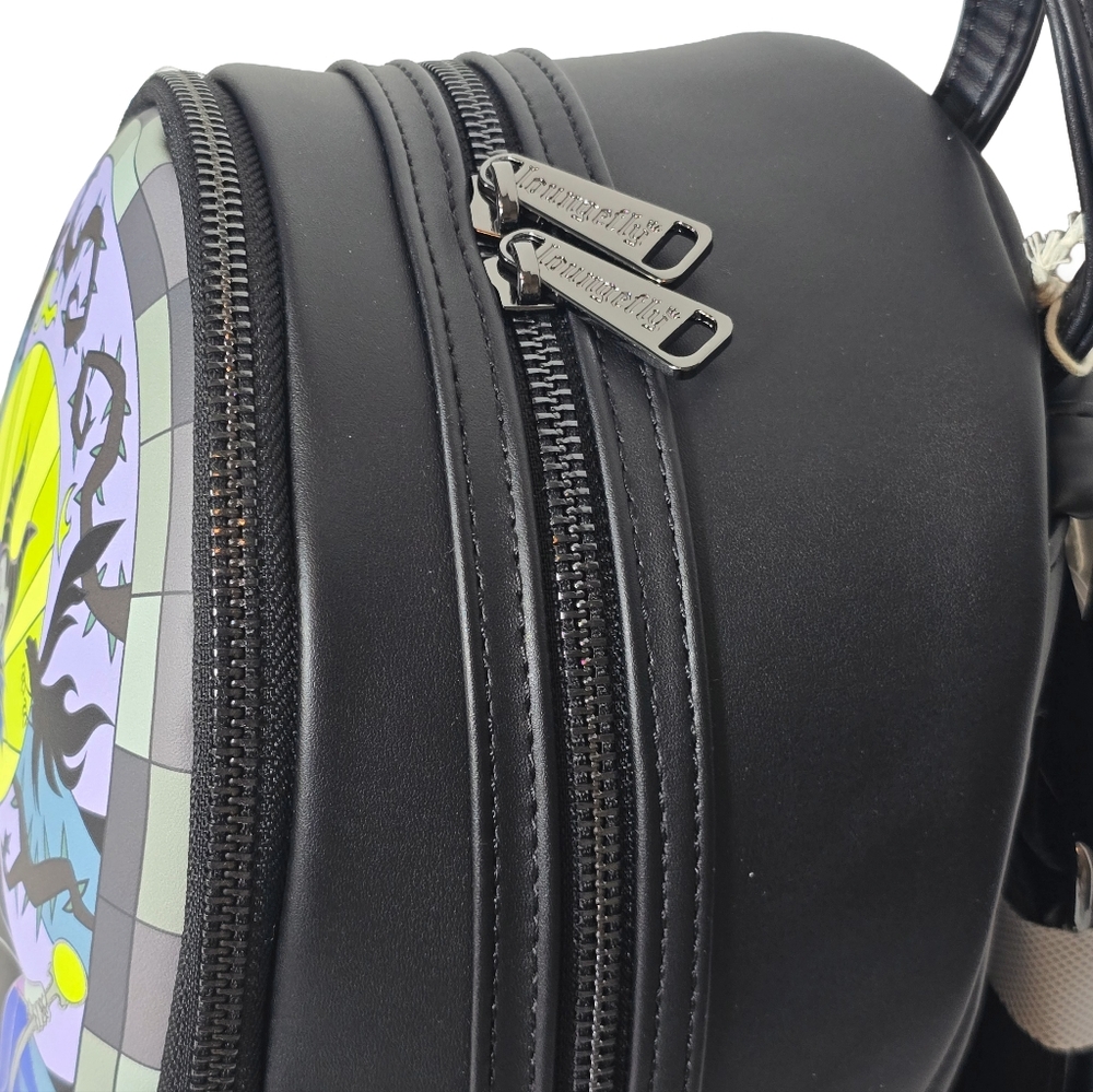 Loungefly Maleficent Stained Glass Mini Backpack Grail LE Exclusive - Picture 4 of 7